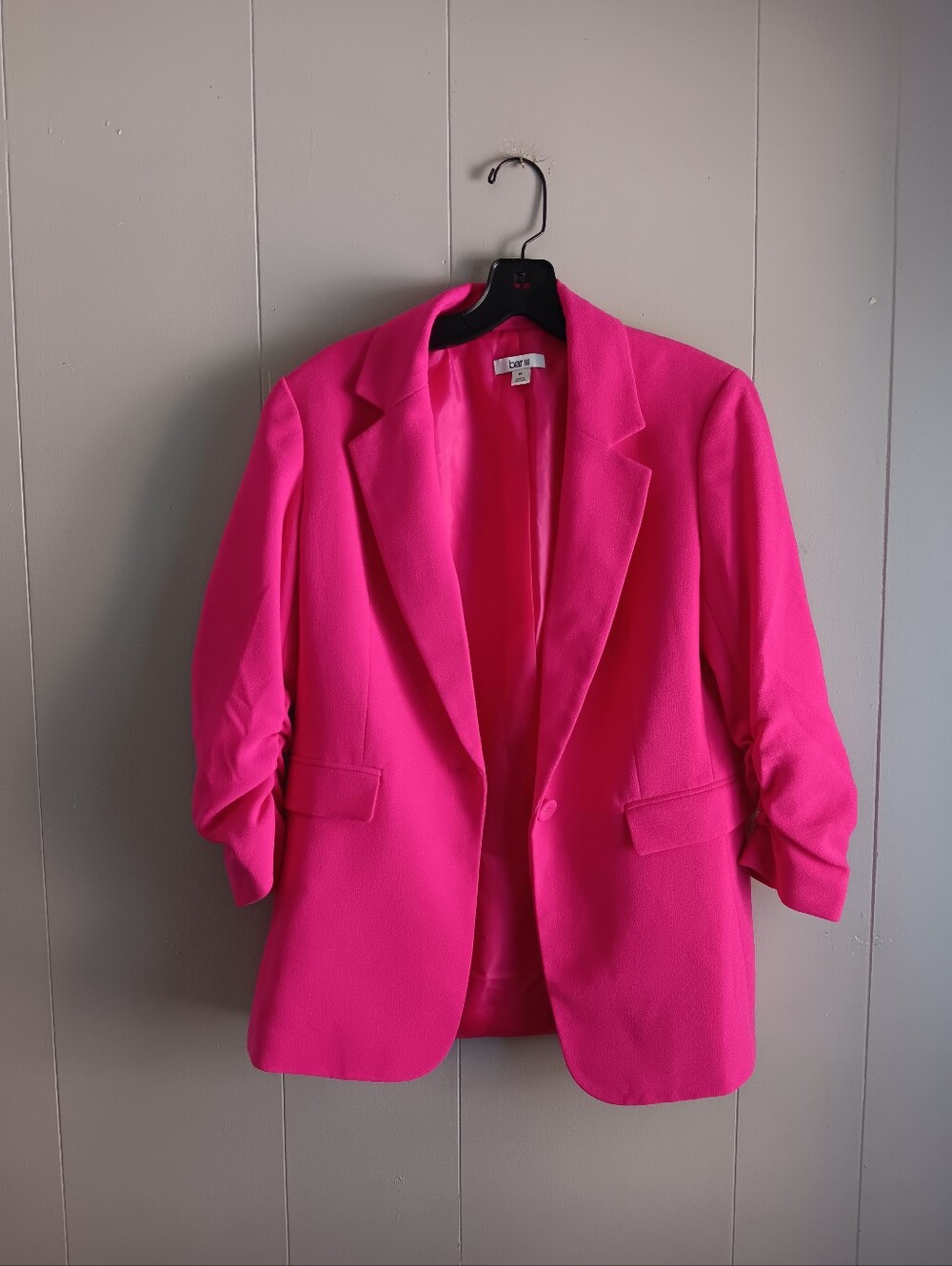 Bar III Darling Hot Pink Women's Blazer Jacket Size M/M